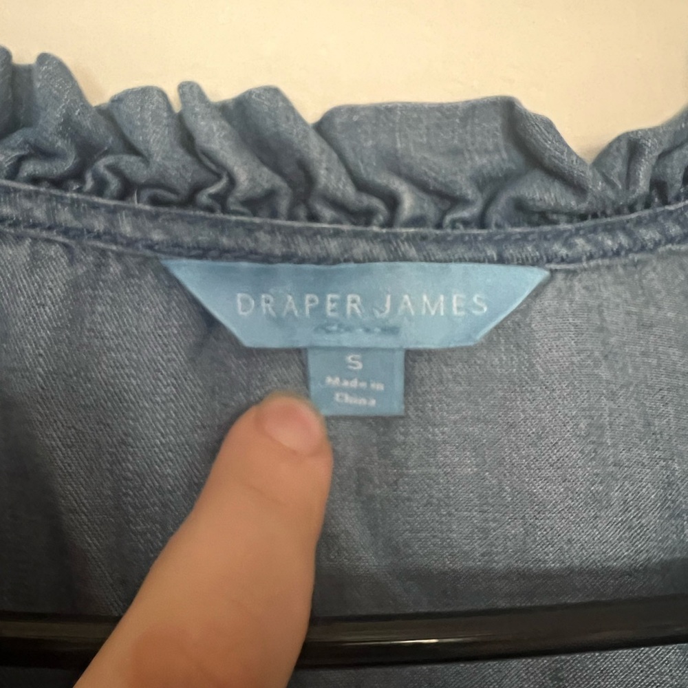 Draper James Denim Blue Blouse - Picture 2 of 2